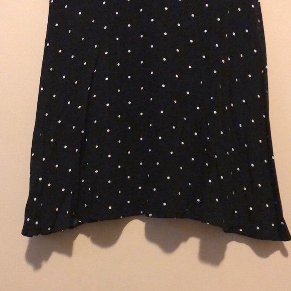 FREE PEOPLE- Polkadot 3/4 Sleeve V Neck Dress - Picture 5 of 8